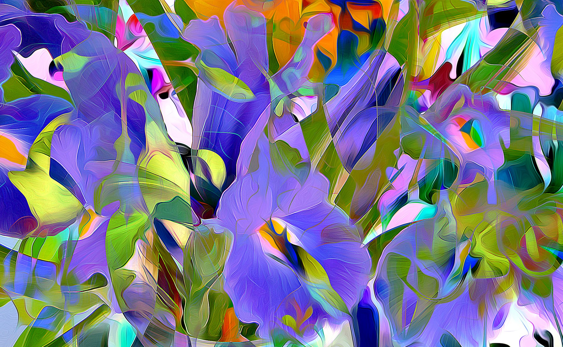 fiori petali prato giardino rendering