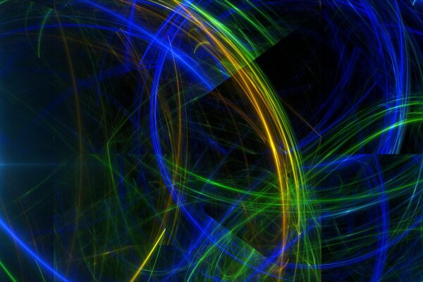 Linee colorate su sfondo blu scuro