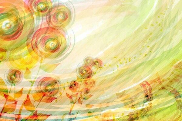 Pittura astratta di colori nelle pitture di estate