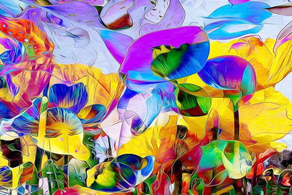 Petali di fiori colorati interessanti