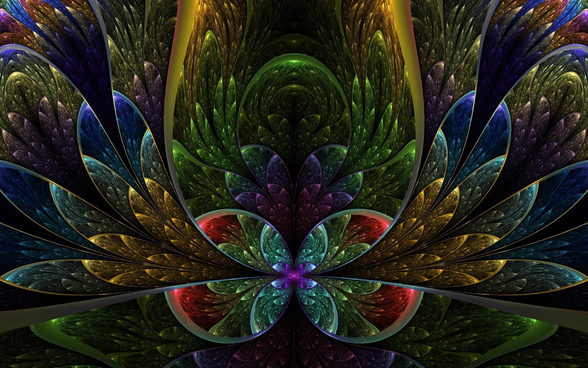 frattali bicchiere di vino petali distorsioni semicerchi multicolori