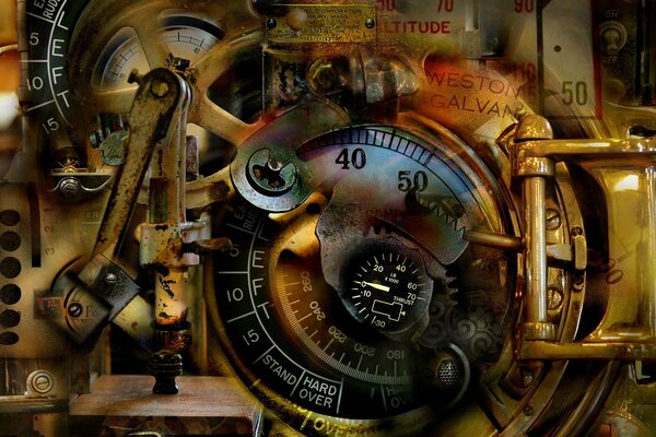 Orologio meccanismo di ferro numeri