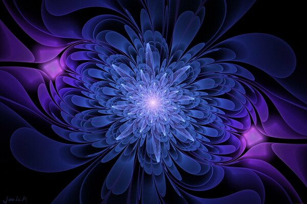 Fiore grafico blu e grigio