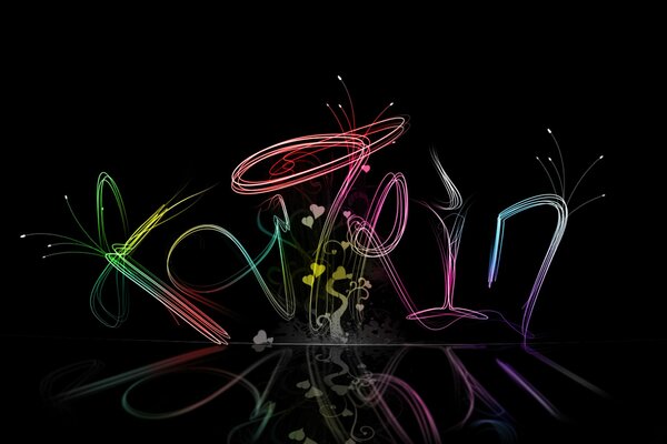 Astrazione di strisce luminose