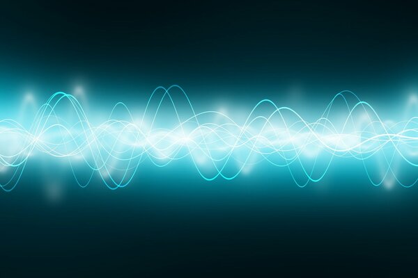 Linee pulsanti al neon su sfondo nero