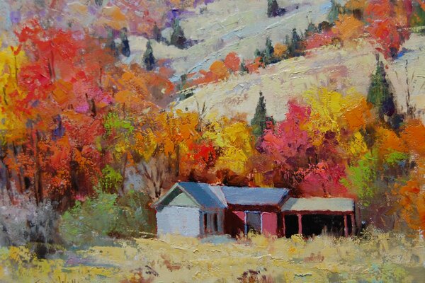 Autunno colorato in un angolo tranquillo