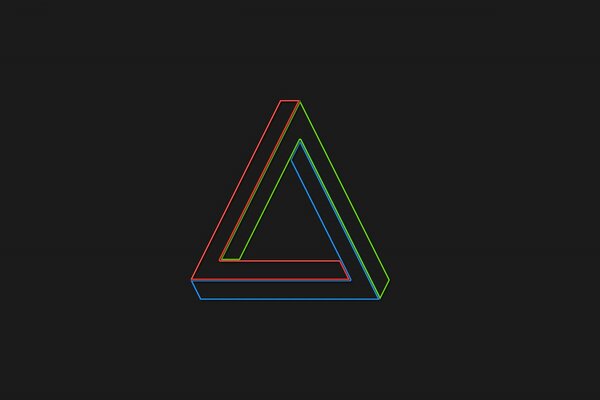 Linee colorate a forma di triangolo