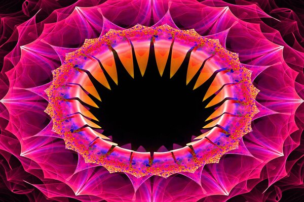 Motivo di linee rosa a forma di fiore