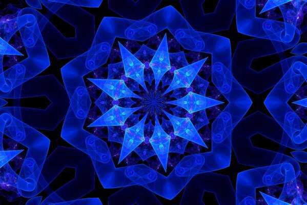 Modello simmetrico di linee blu