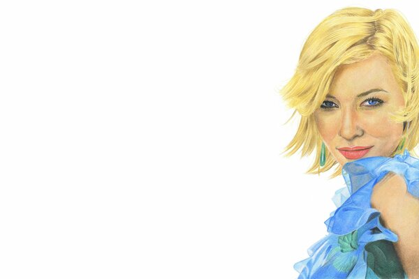Ritratto vettoriale della ragazza di Cate Blanchett
