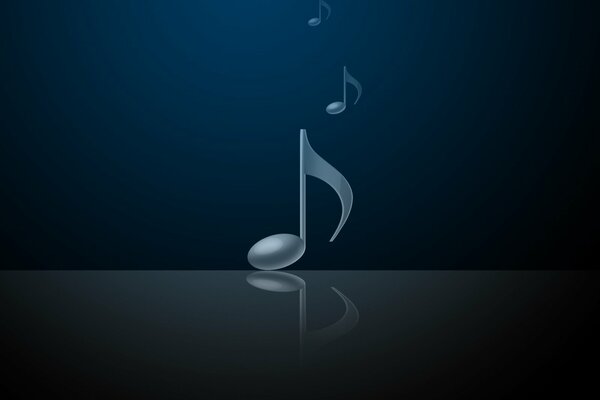 Nota blues e il suo riflesso