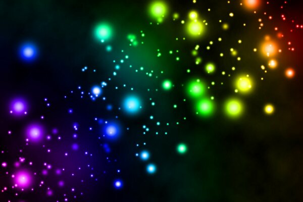 Sfondo colorato a forma di palla luci