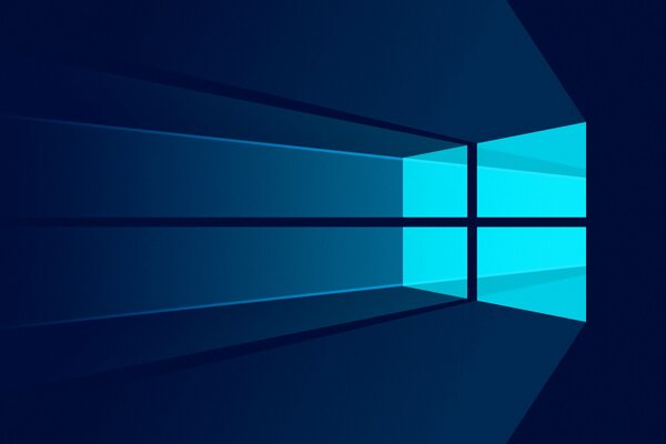 Logo Microsoft su sfondo blu