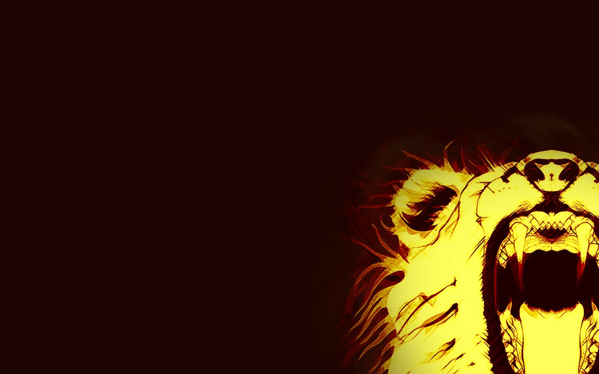 minimalismo fuoco leone astrazione animali fuoco zanne