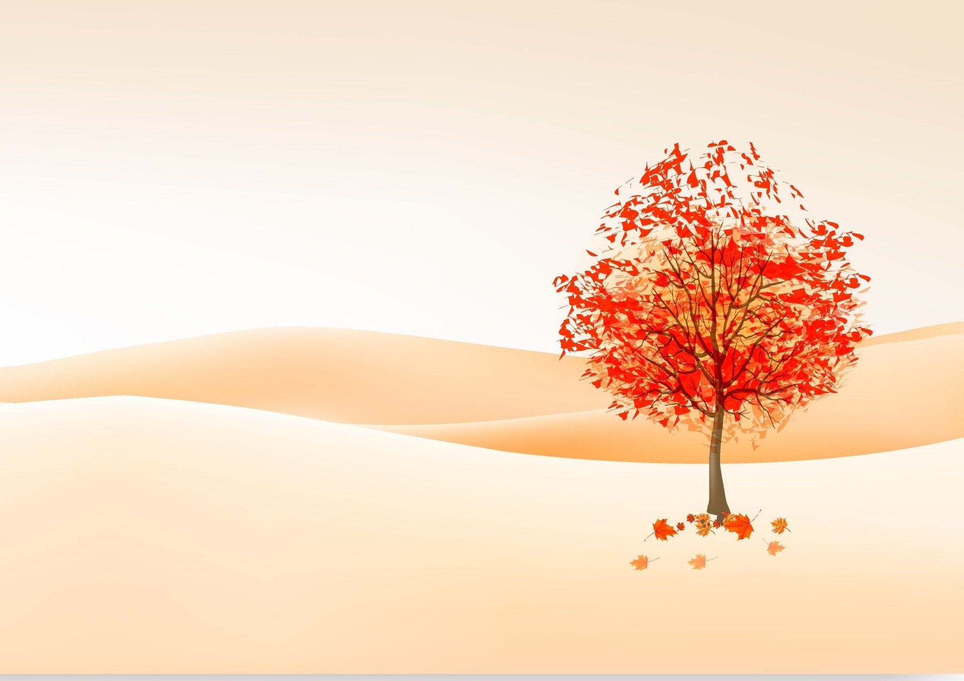 modello albero foglie autunno