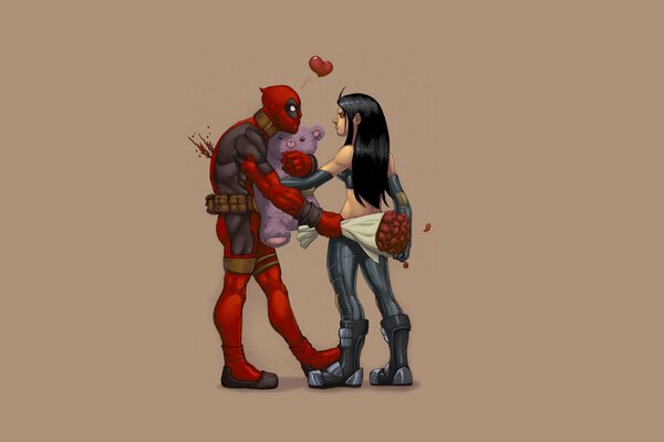 Deadpool e il suo romatnik sono presenti nell arte