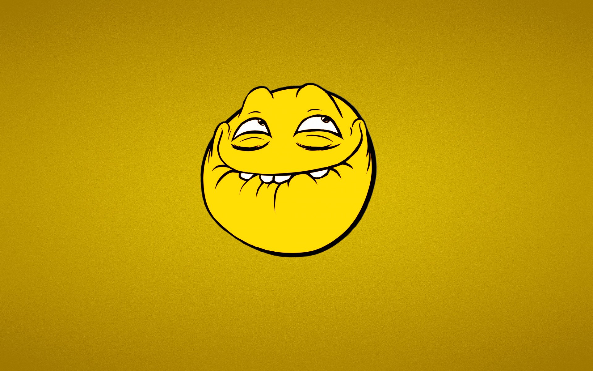 sorriso trollface giallo minimalismo trollface faccia di troll