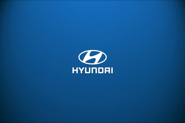 Logo Auto Hyundai su sfondo blu