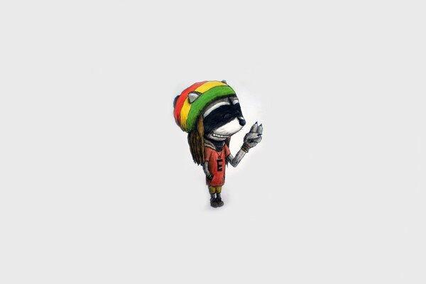 Reggae procione in un cappello