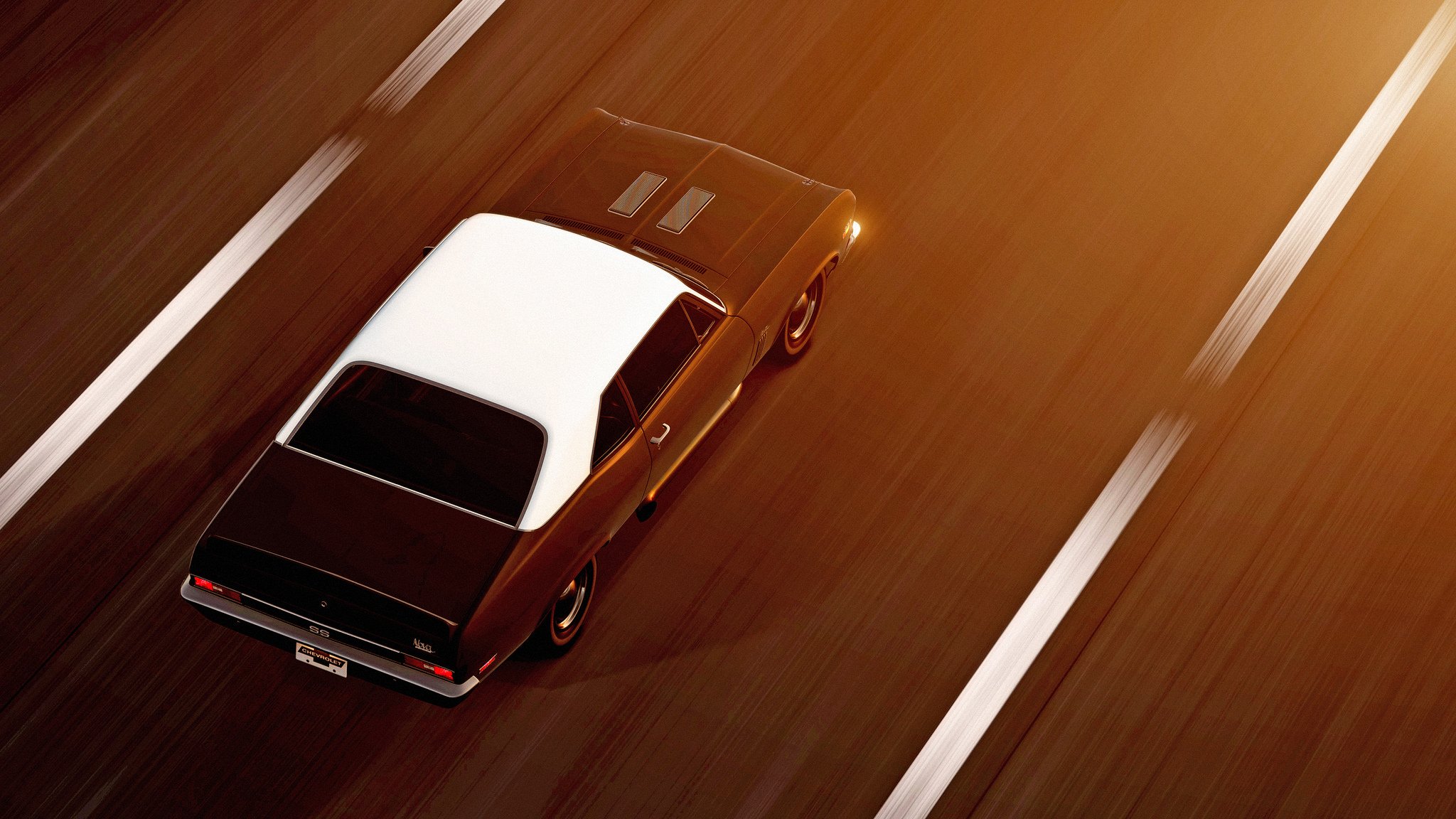 muscle car velocità rendering sfondo