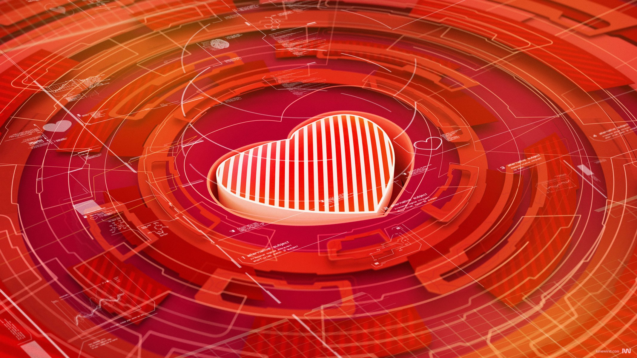 cuore rendering 3d cerchio hq sfondi