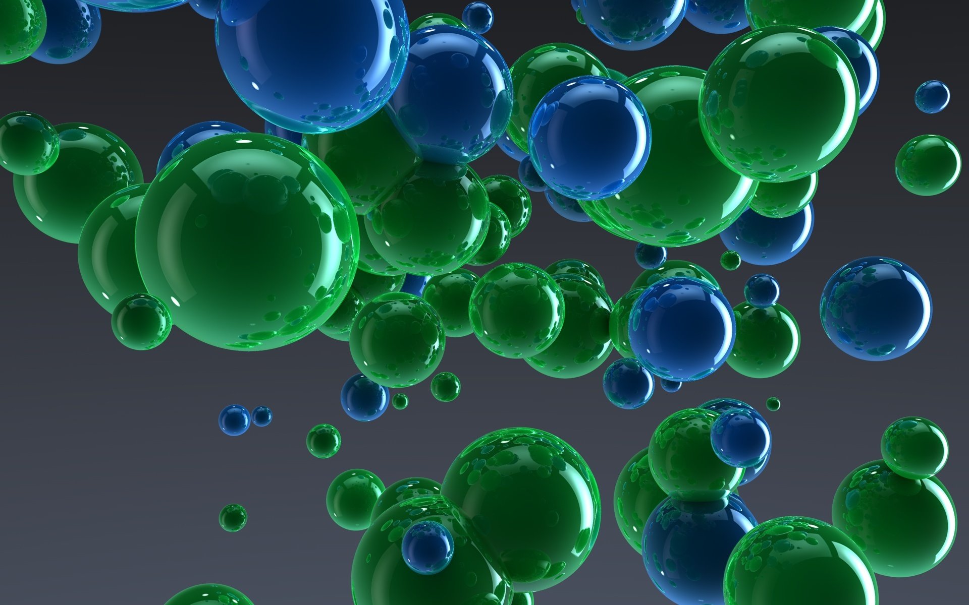 arte palle palle sfondo grigio blu verde gocce riflessione