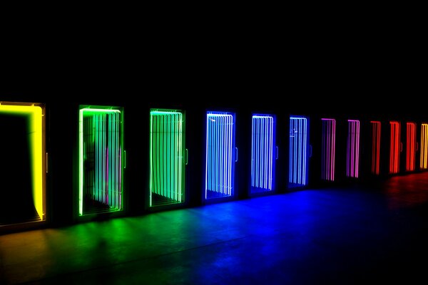 Visualizzazione della porta alla luce al neon