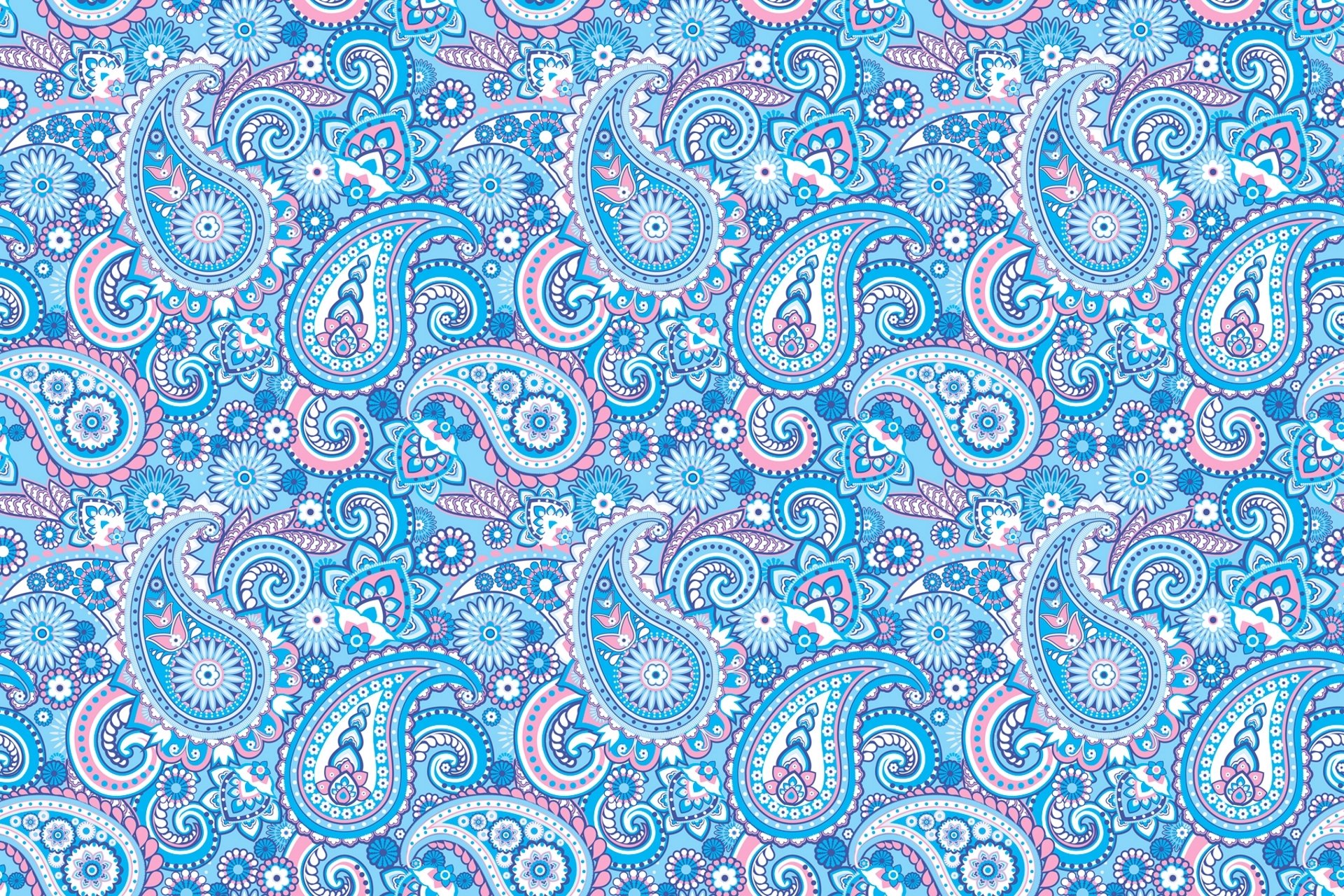 modello ornamento cetrioli indiani paisley blu