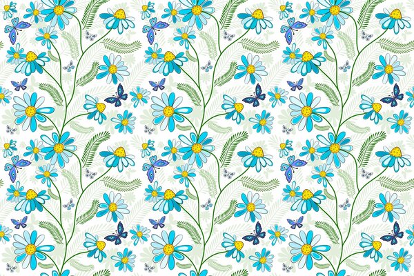 Set di biancheria da letto con farfalle blu
