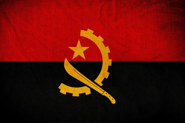 Bandiera nera e rossa dell Angola