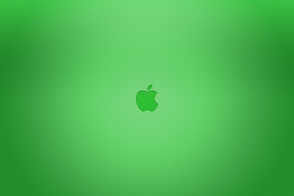 Emblema apple su sfondo verde