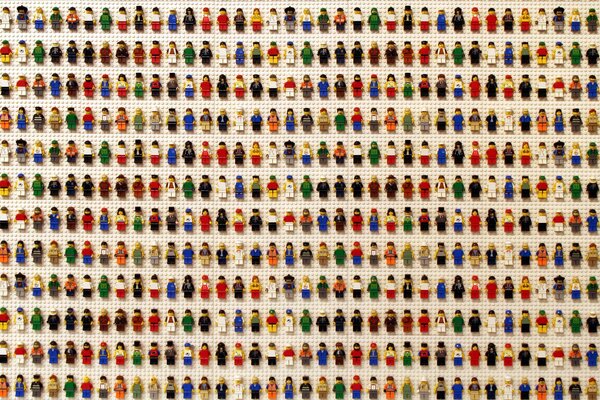 Molti diversi giocattoli lego
