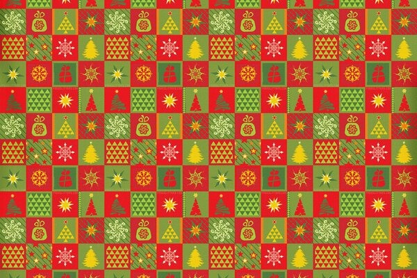 Modello di Capodanno come su carta da imballaggio
