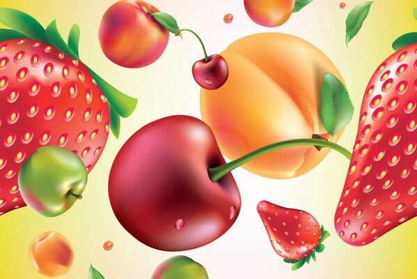 Texture con frutta e bacche