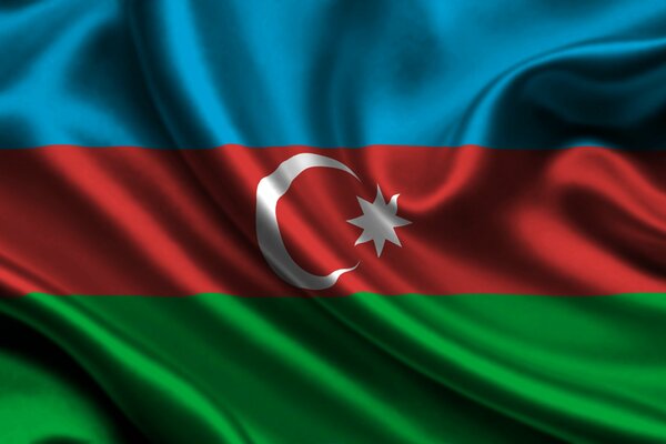 Bandiera Dell Azerbaigian nel vento