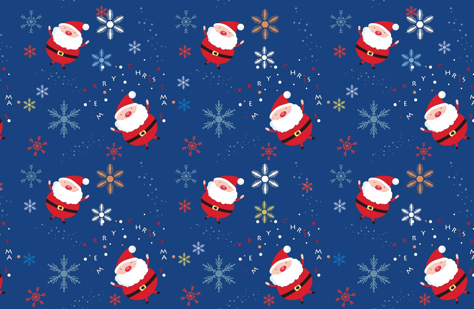 sfondo babbo natale molto iscrizione fiocchi di neve