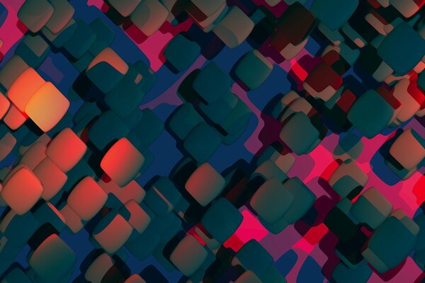 Tre d immagine in colori vivaci