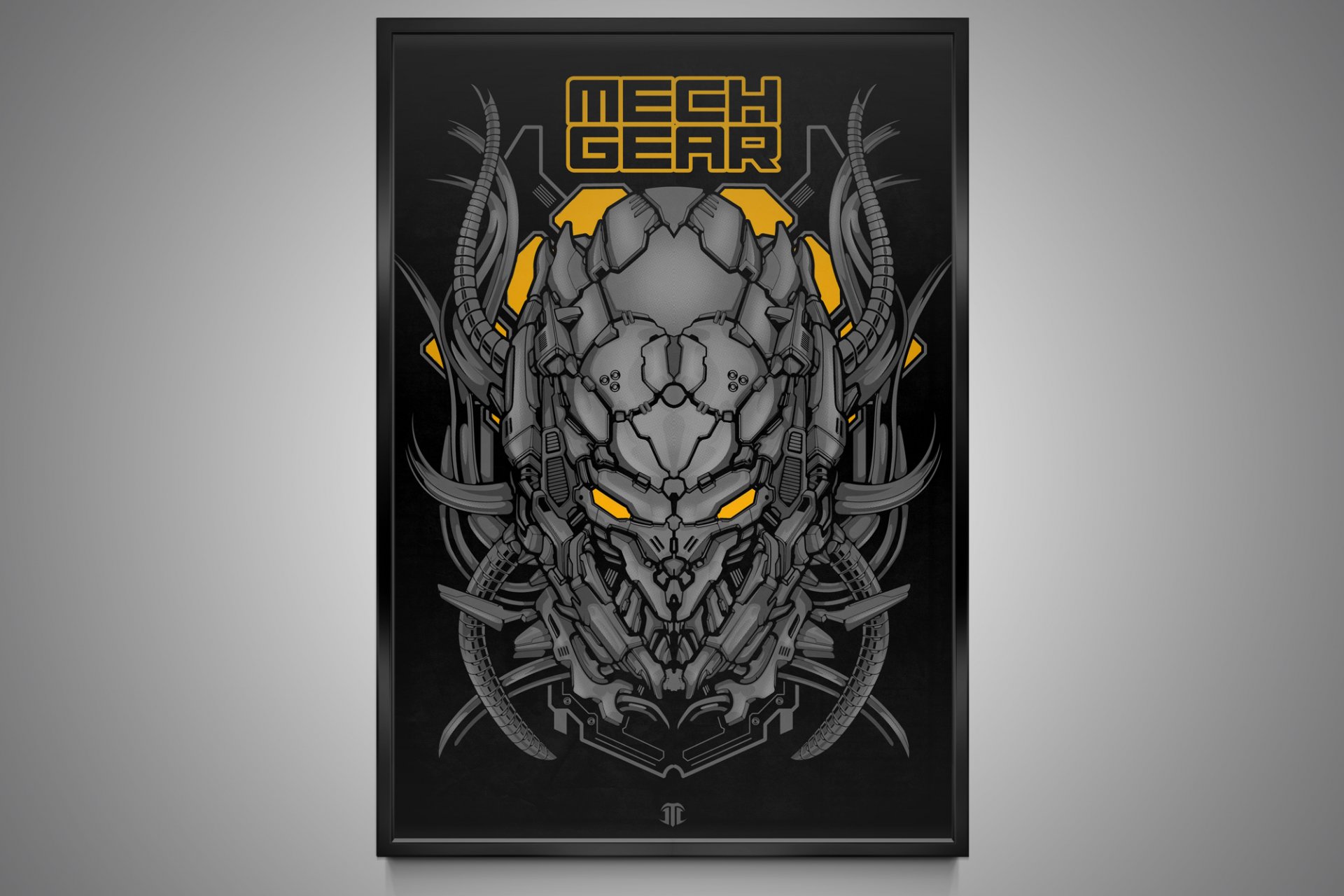 mechgear robot cyborg metallo stampa disegno stampa creativo