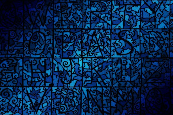 Motivo a mosaico in blu e blu