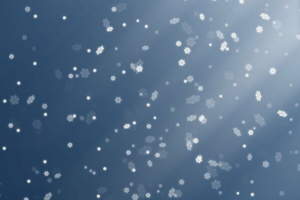 Fiocchi di neve e particelle luminose! Raggi eleganti