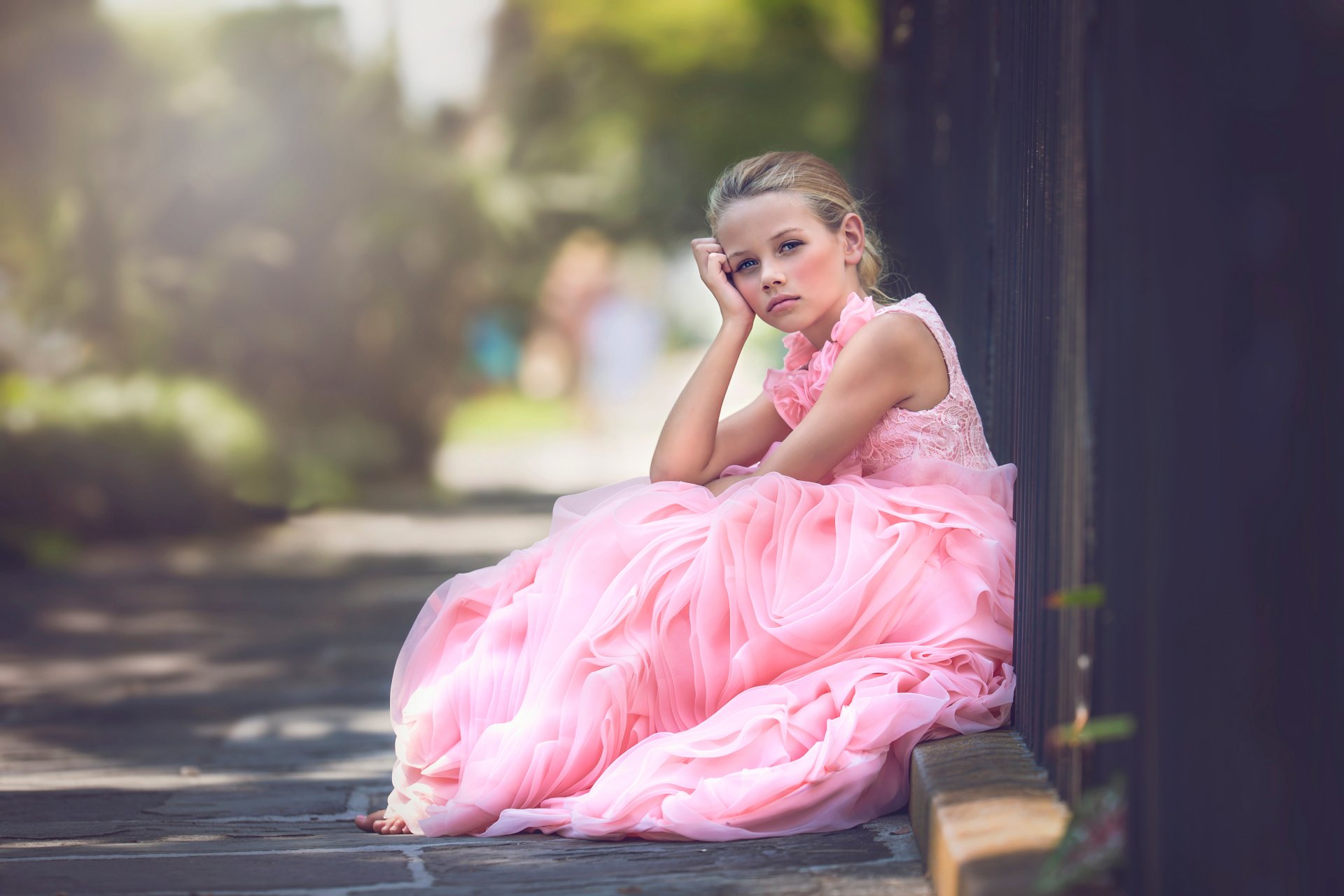 fatto julia altork ragazza bokeh vestito