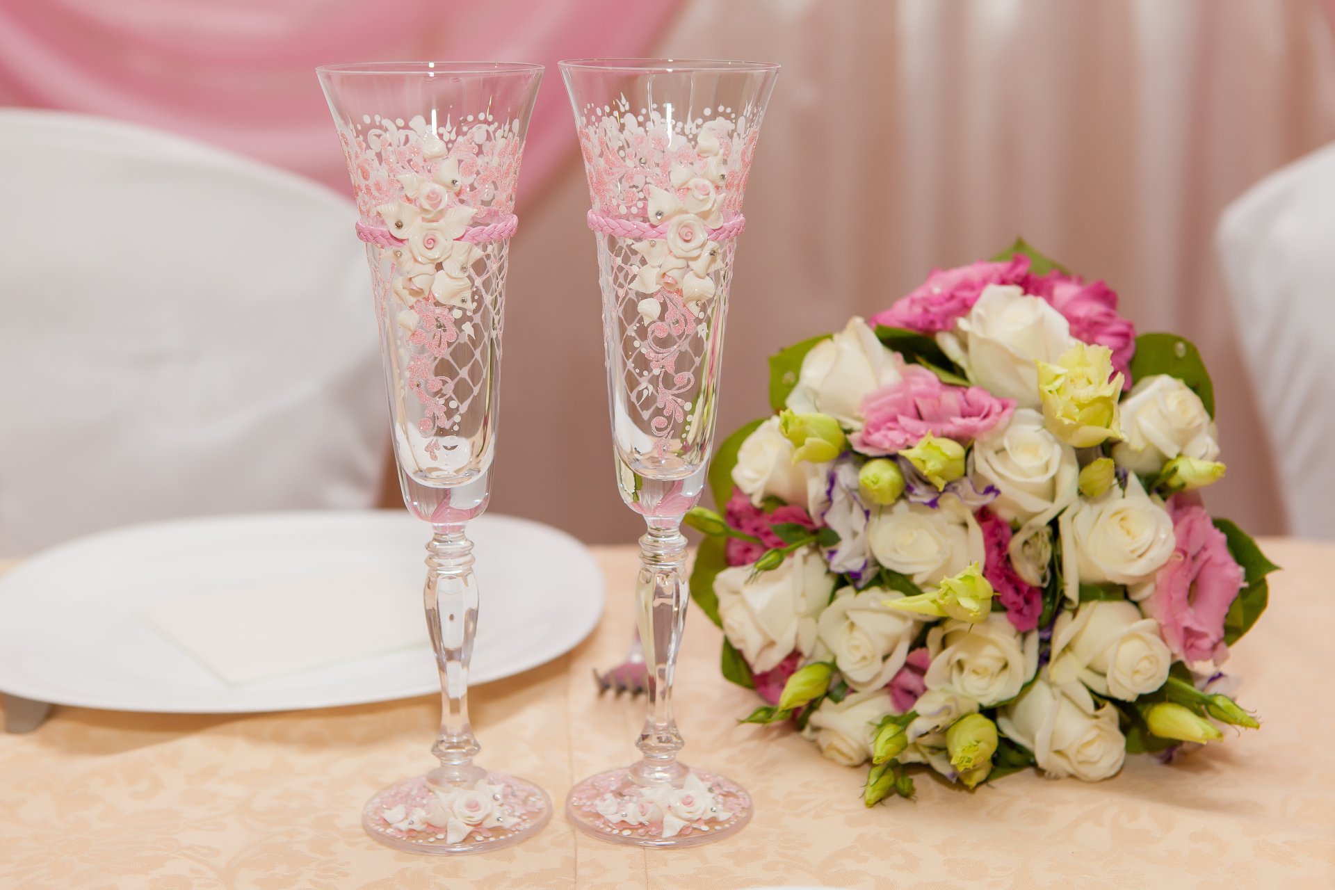 fiori bouquet bicchieri modello