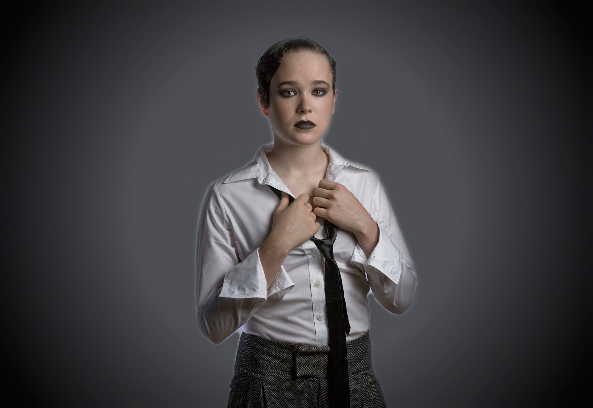stile unisex trucco nuovo look ritratto ellen page