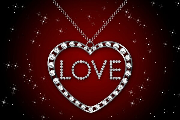 Collana in argento con lettera D amore in diamanti