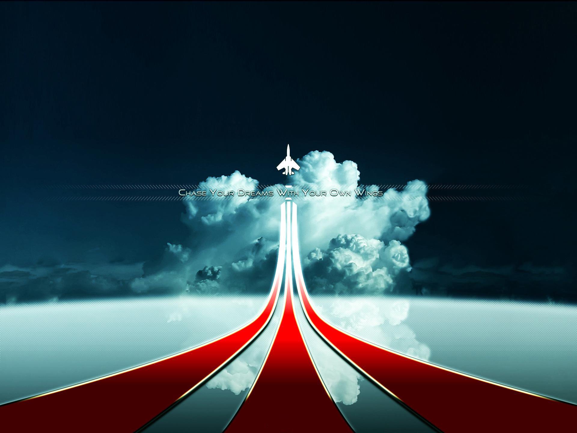 aereo cielo linea