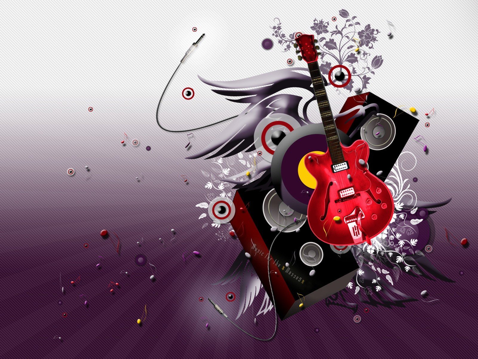 chitarra musica vettore collage