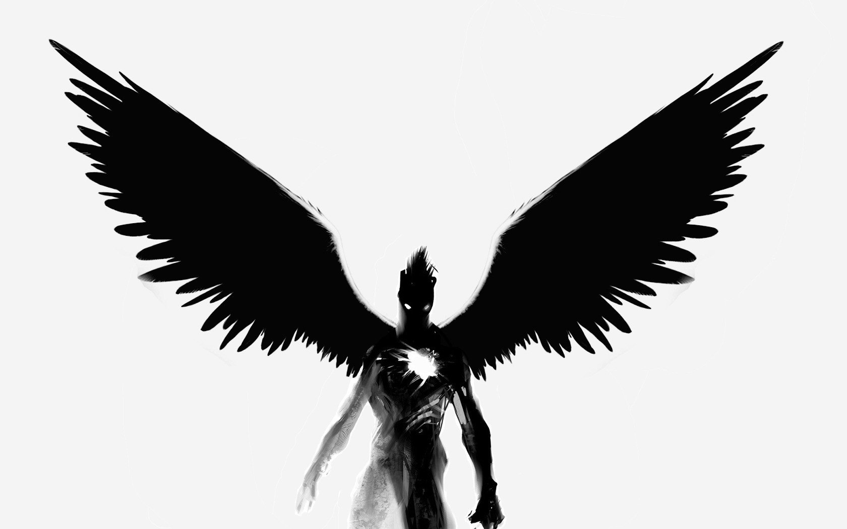 demone nero ali cuore anima