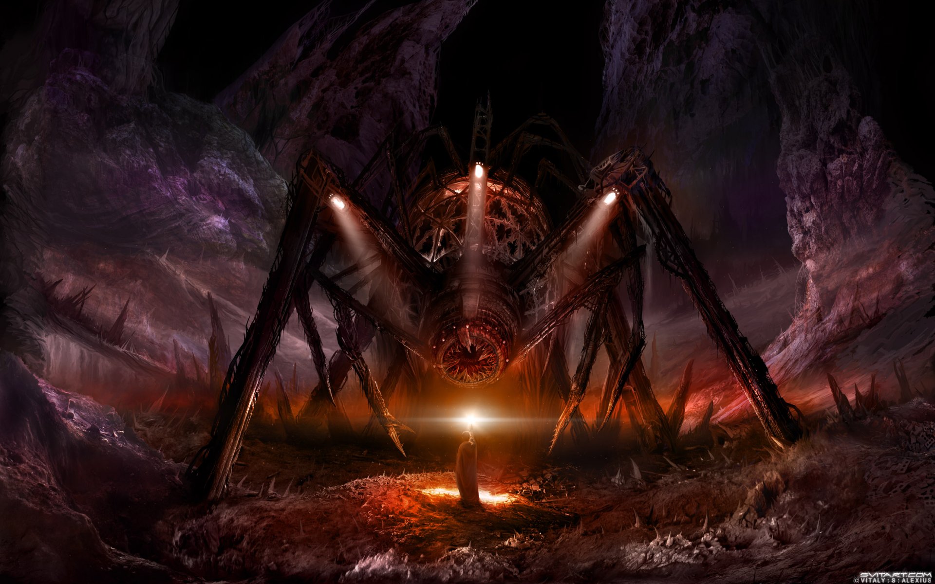 mostro robot luce