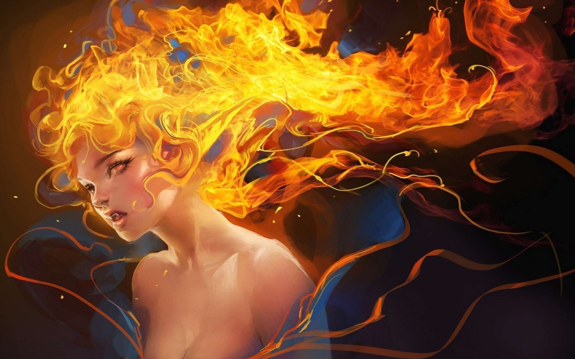 ragazza fuoco vampiro