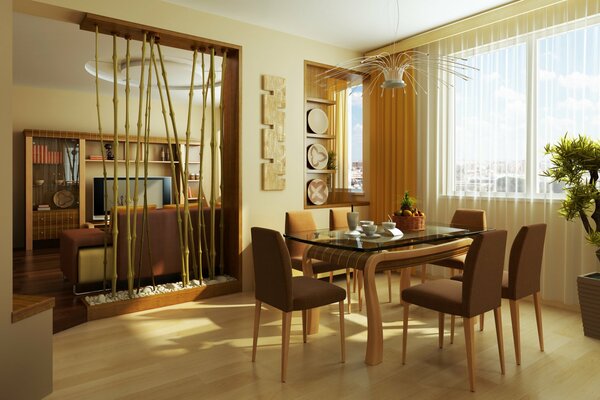Interno della casa. Grafica 3d. foto